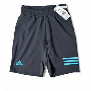 Adidas NWT Club 3 Stripes grey tennis shorts Size XS teal stripes tennis shorts